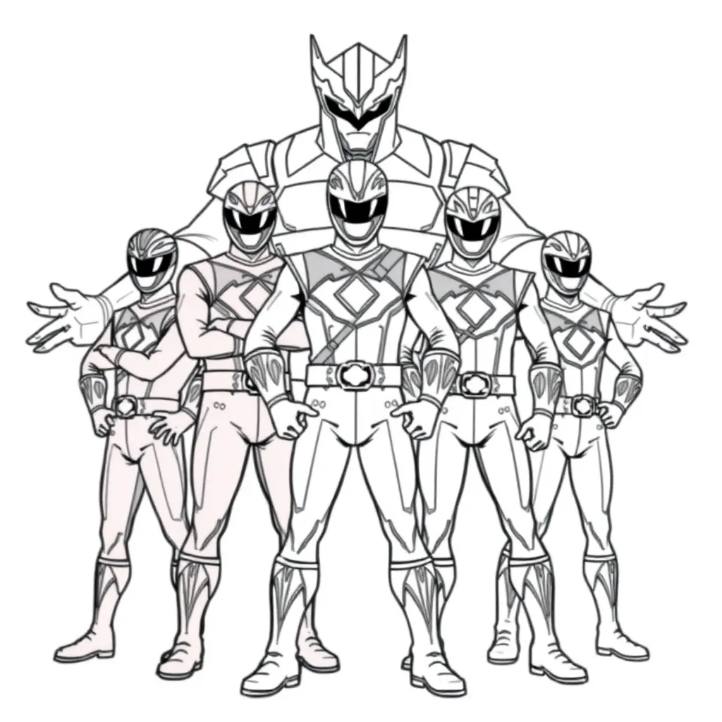 Power Rangers coloring page