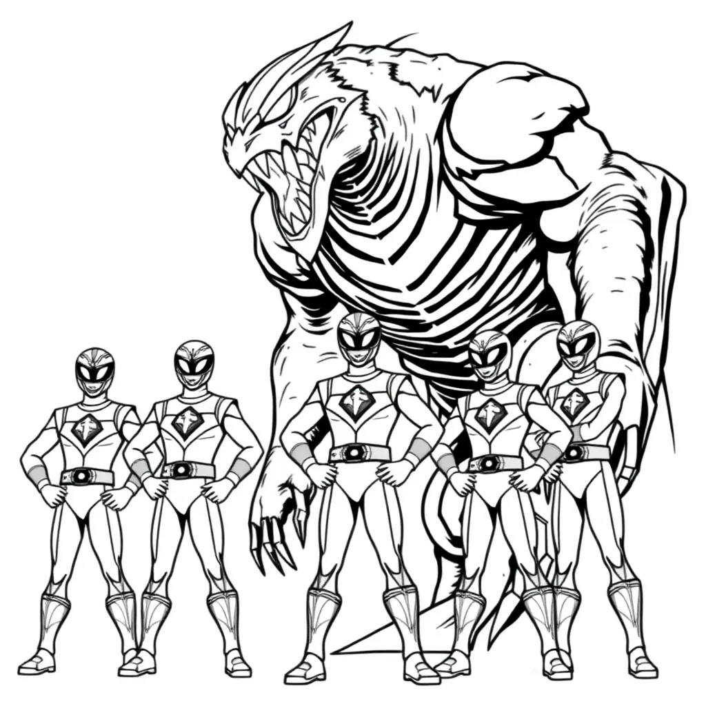 Power Rangers coloring page