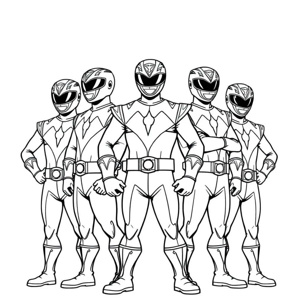 Power Rangers coloring page