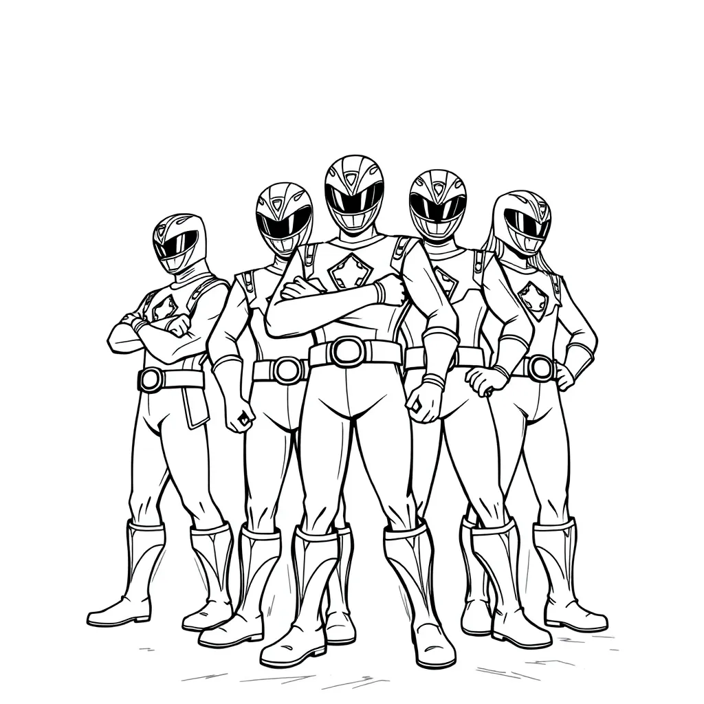 Power Rangers coloring page