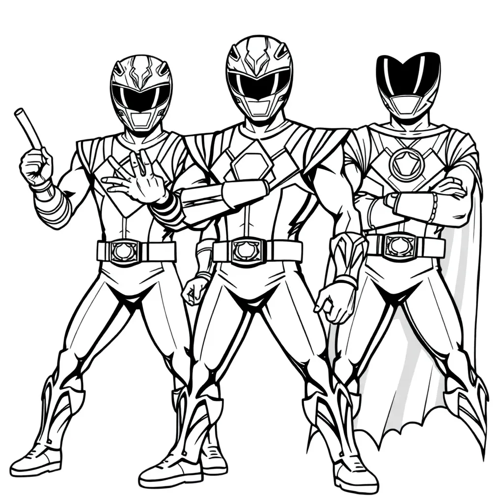 Power Rangers coloring page