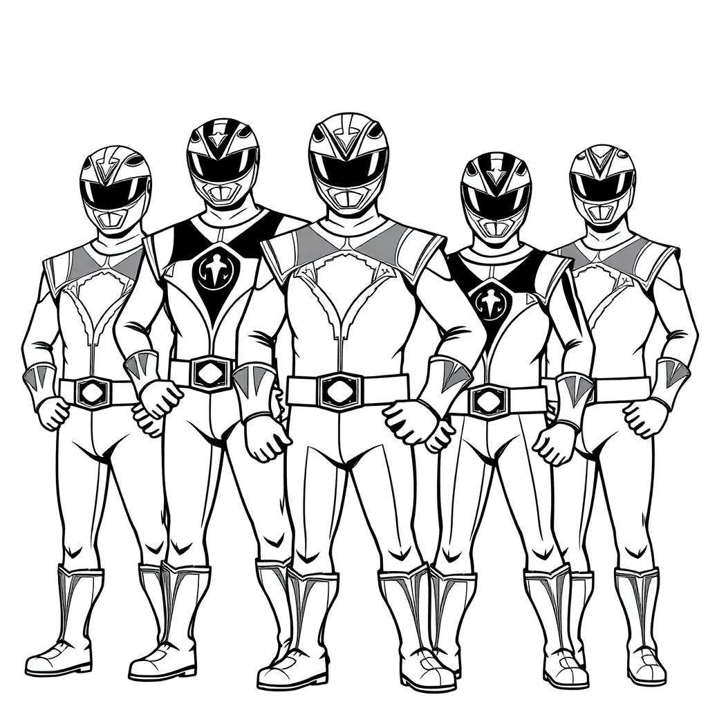 Power Rangers coloring page