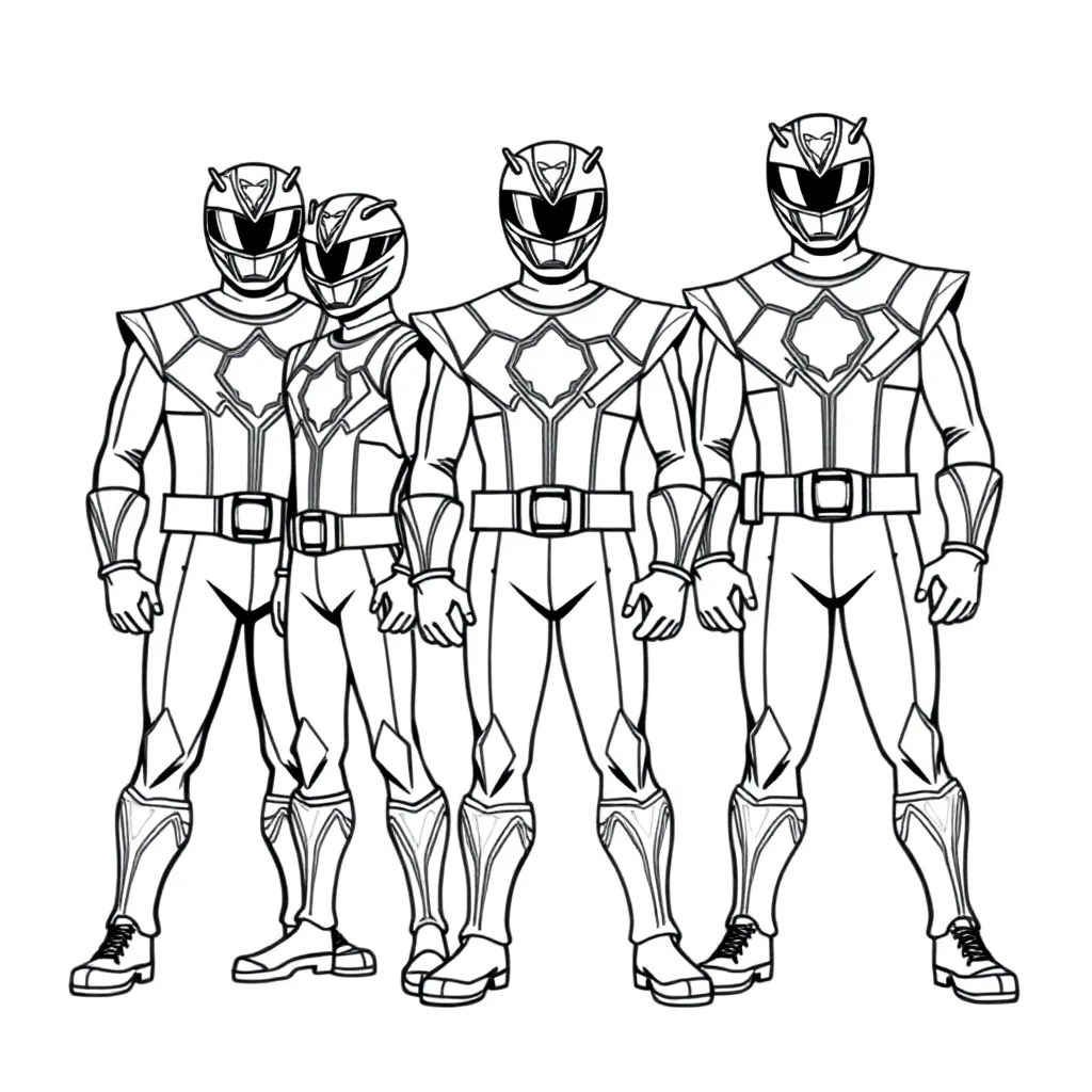 Power Rangers coloring page