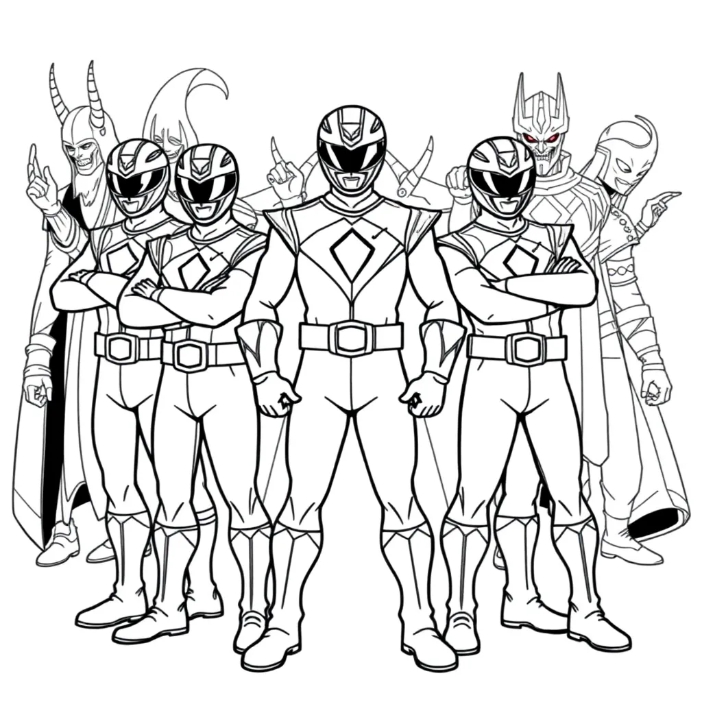 Power Rangers coloring page