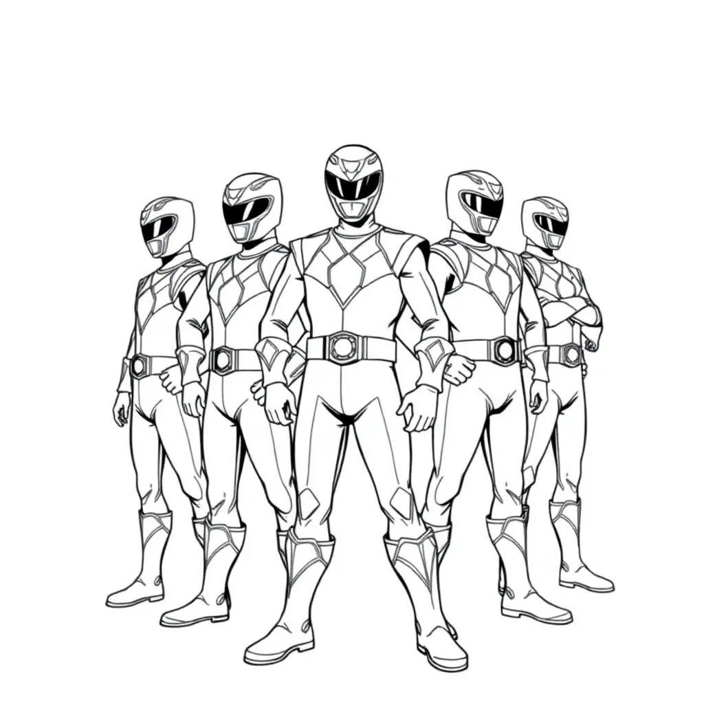 Power Rangers coloring page