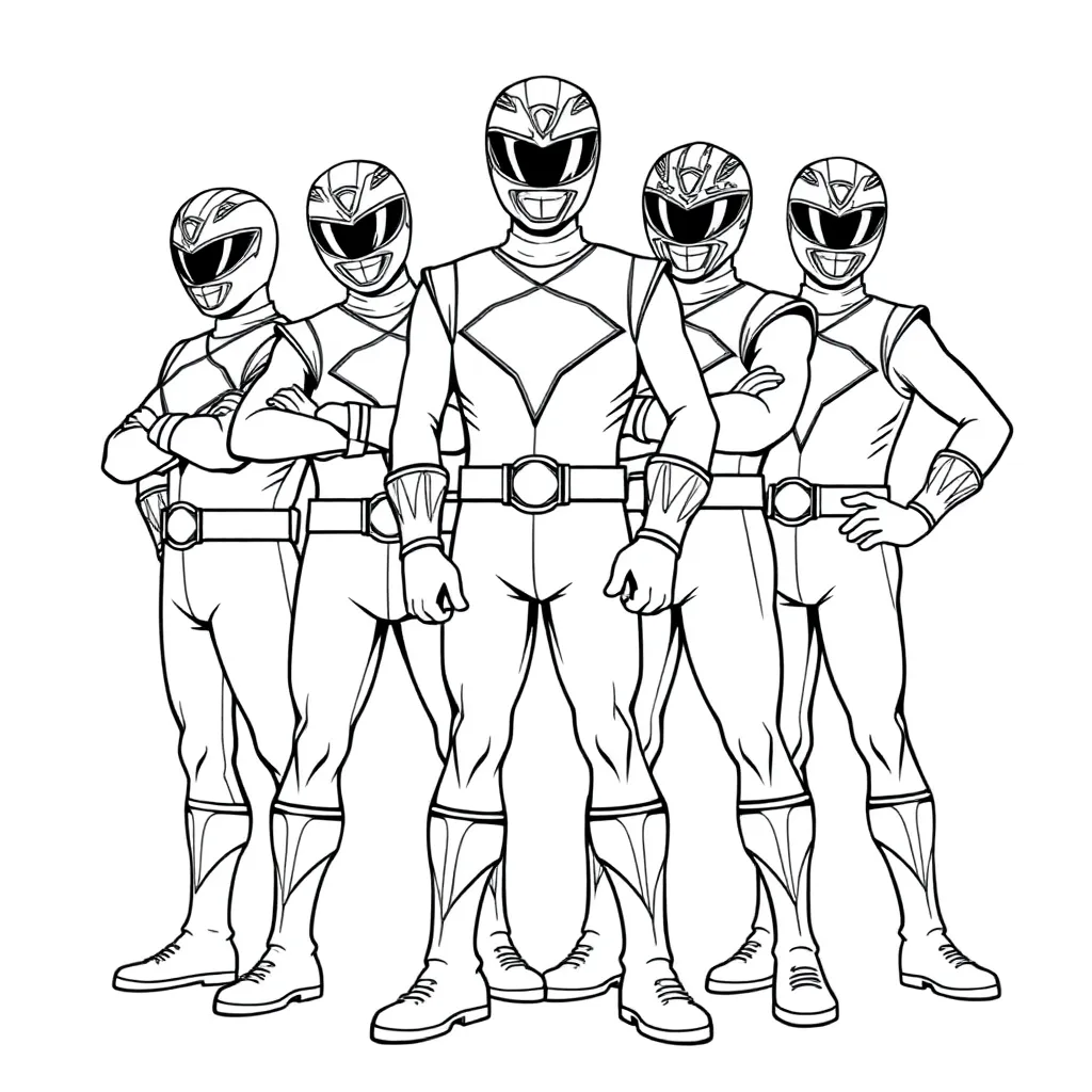 Power Rangers coloring page