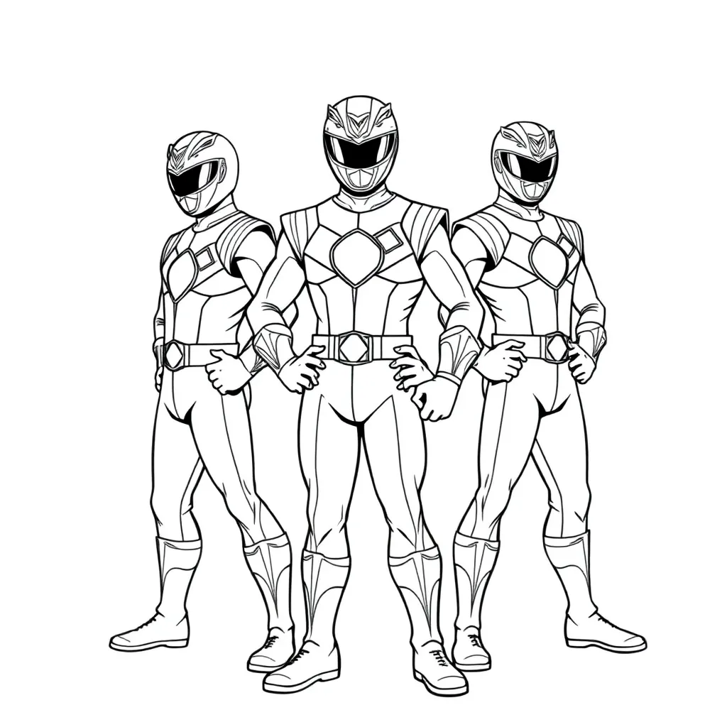 Power Rangers coloring page