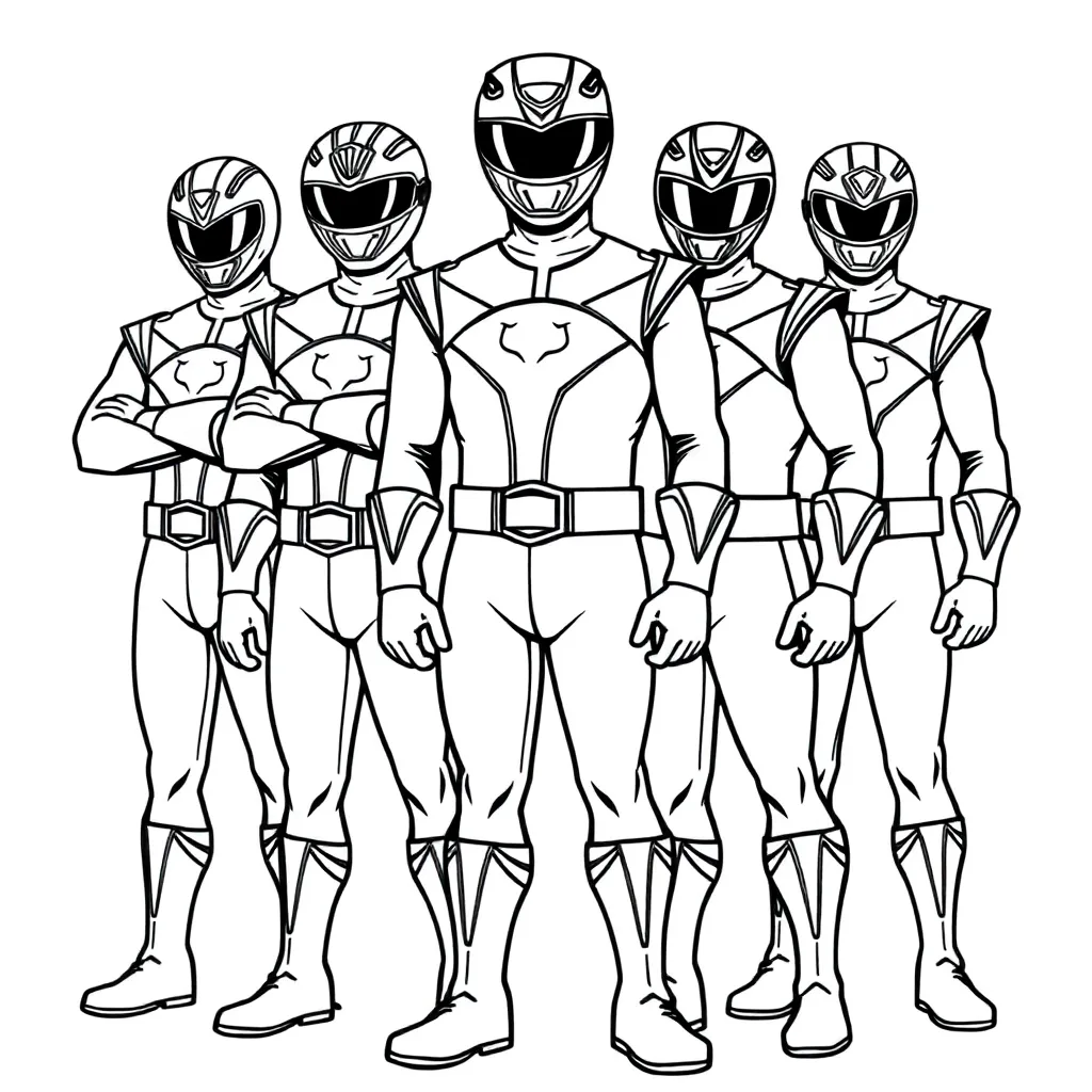 Power Rangers coloring page