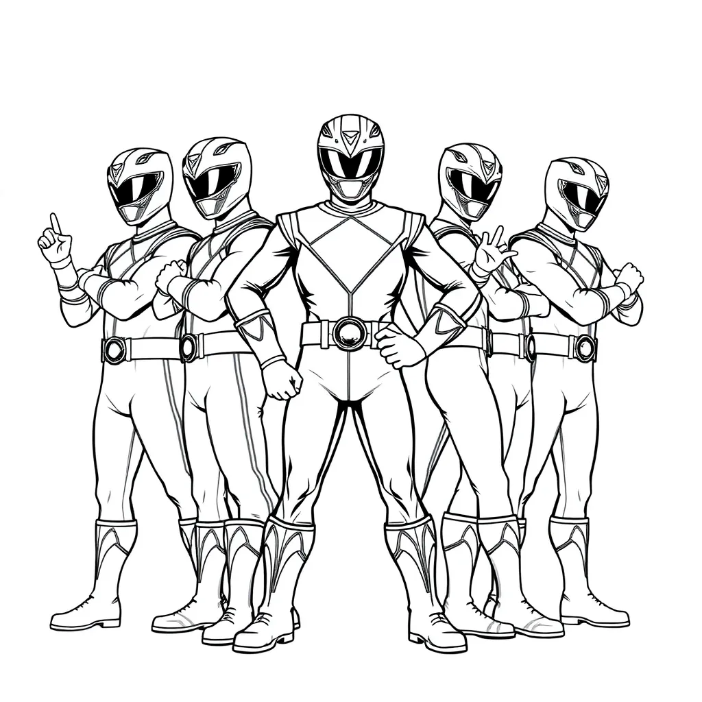 Power Rangers coloring page