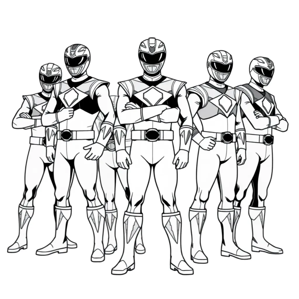 Power Rangers coloring page