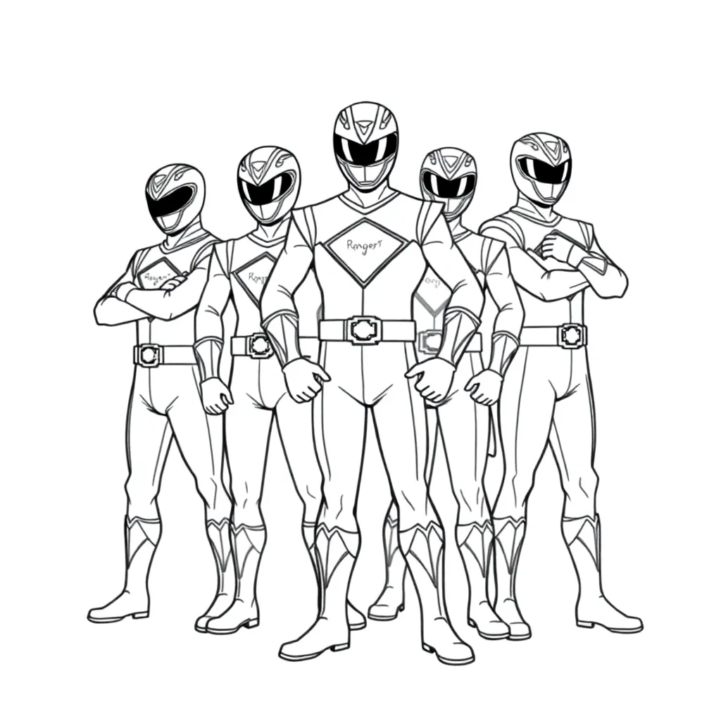 Power Rangers coloring page