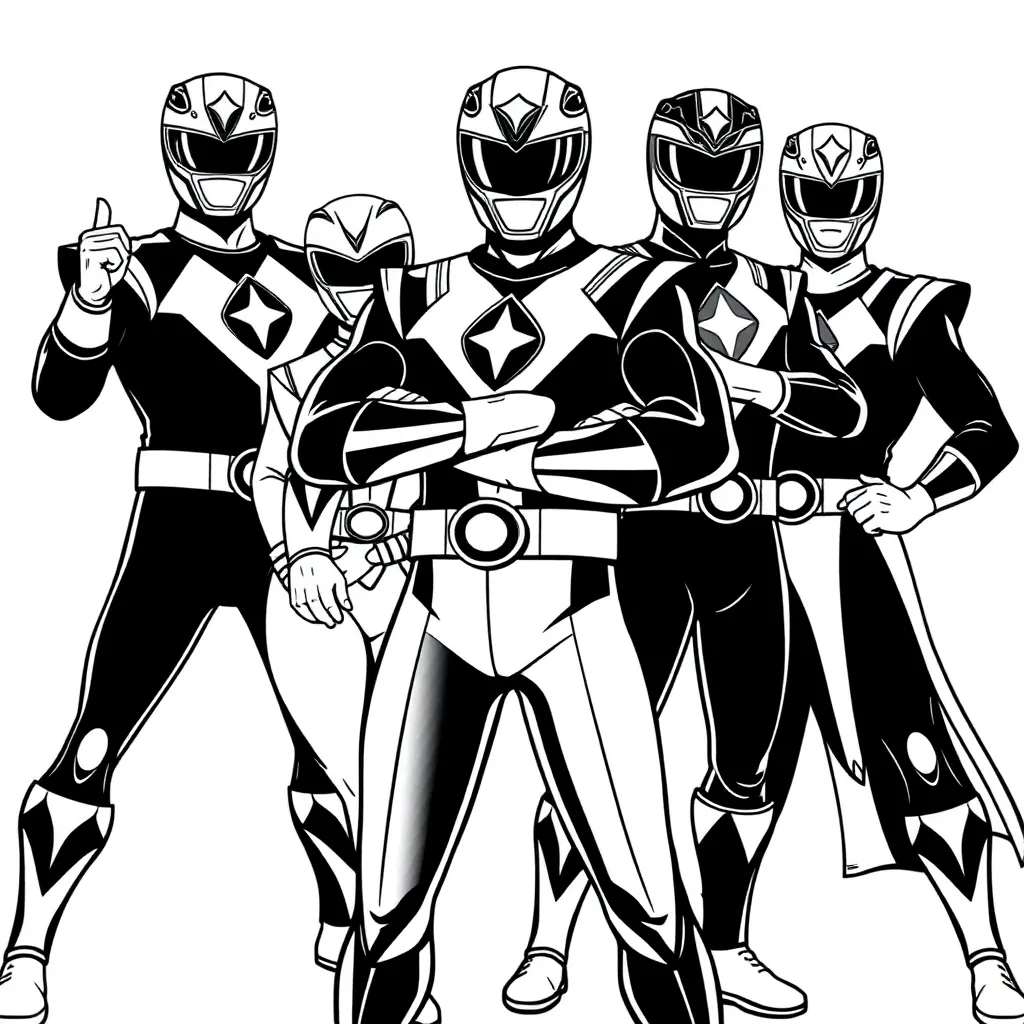 Power Rangers coloring page
