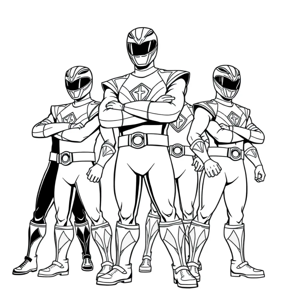 Power Rangers coloring page
