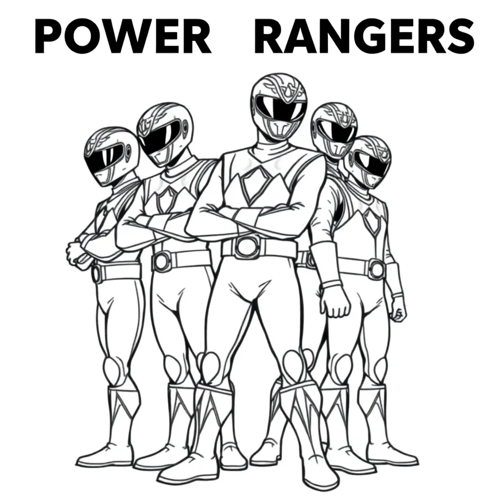 Power Rangers coloring page