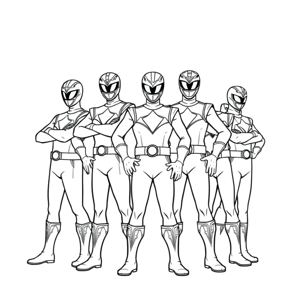 Power Rangers coloring page
