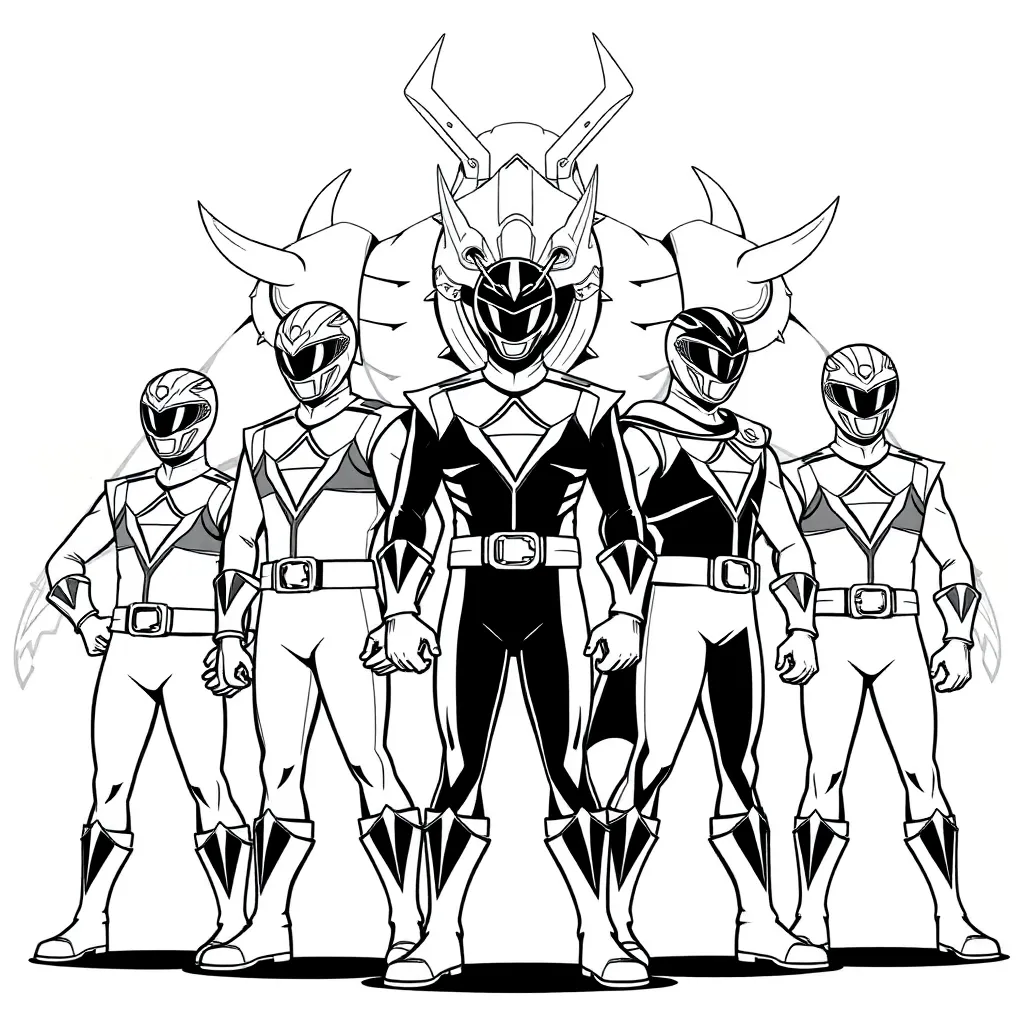 Power Rangers coloring page