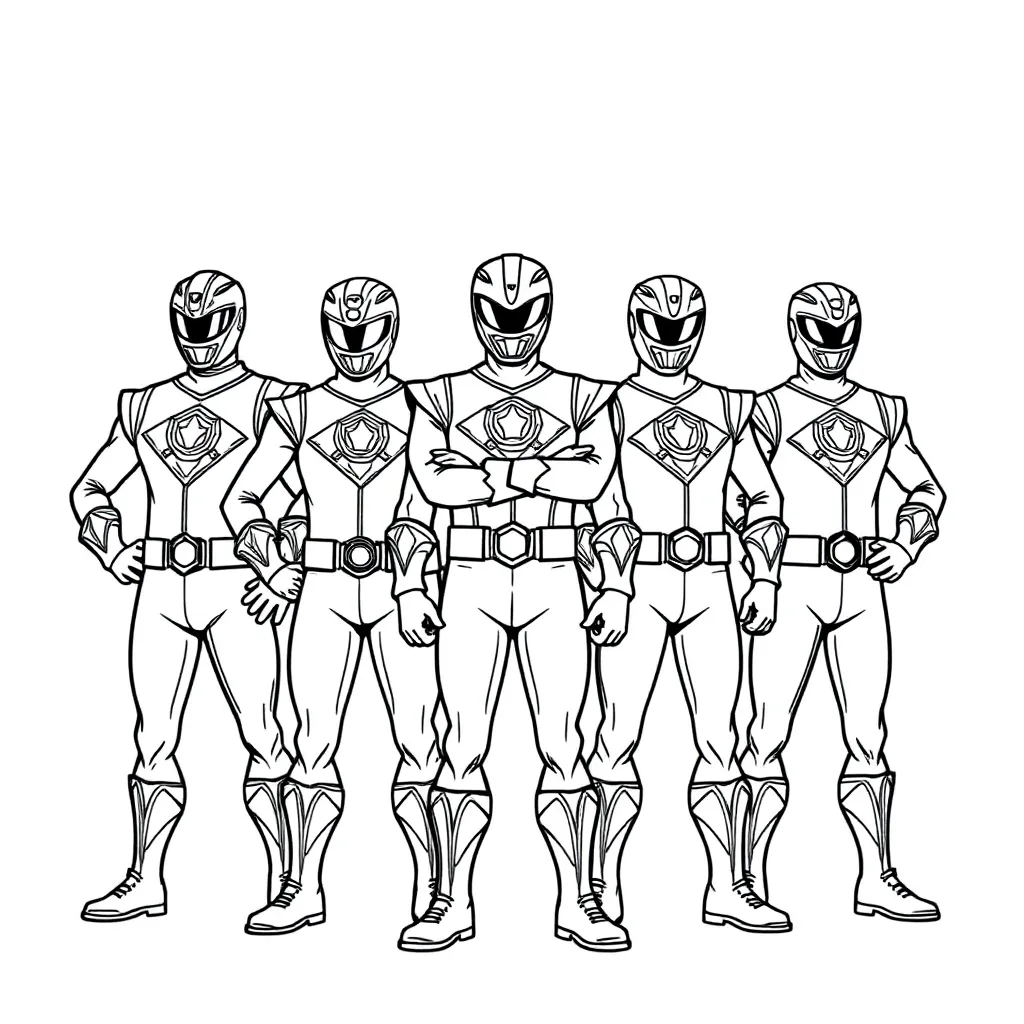 Power Rangers coloring page