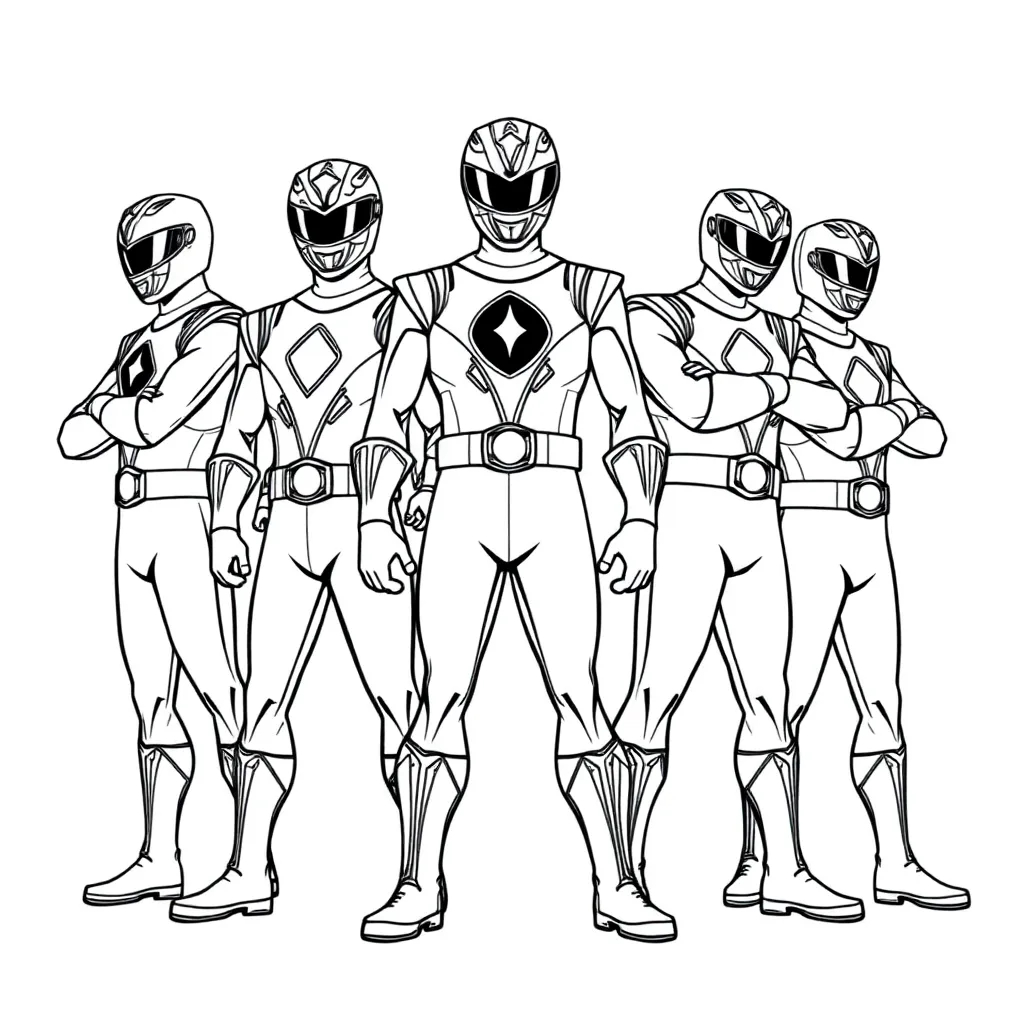 Power Rangers coloring page