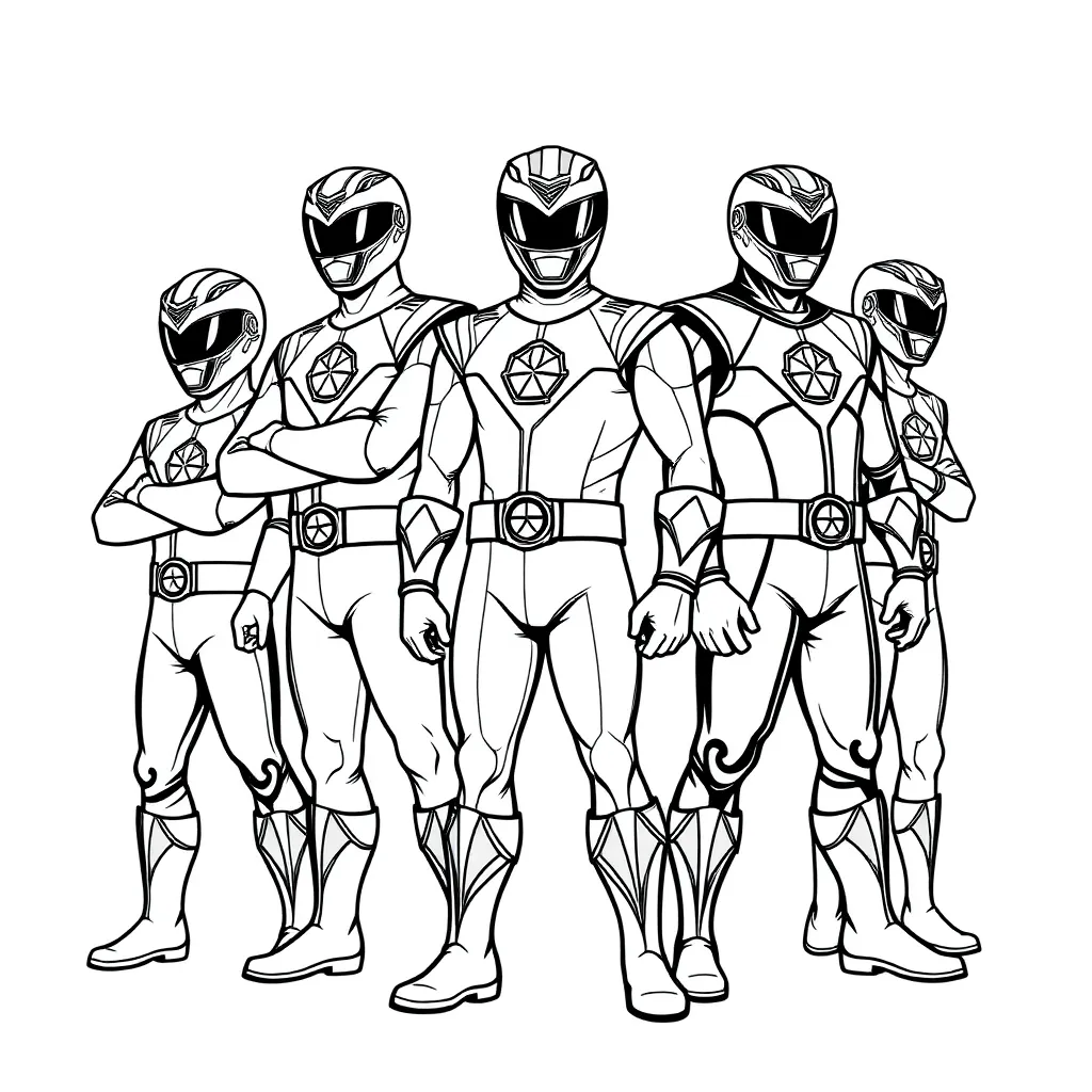Power Rangers coloring page