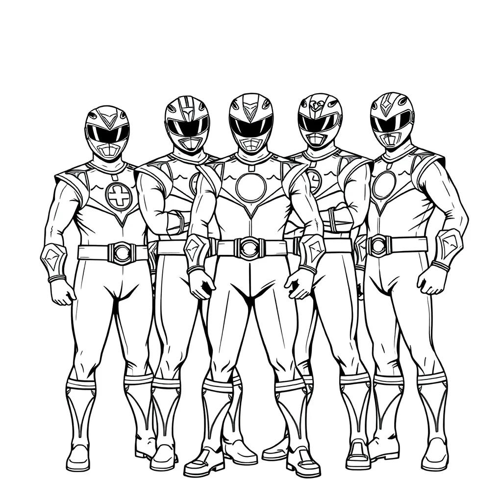 Power Rangers coloring page