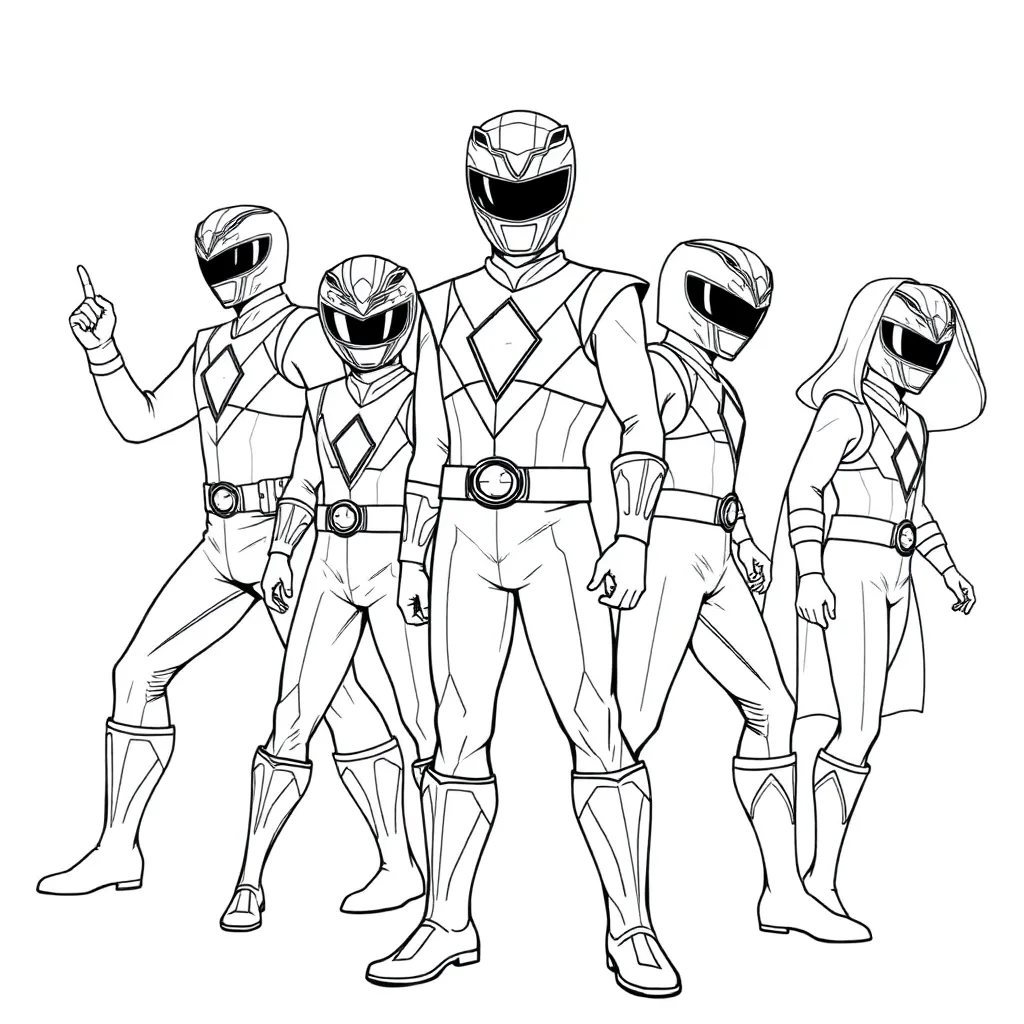 Power Rangers coloring page