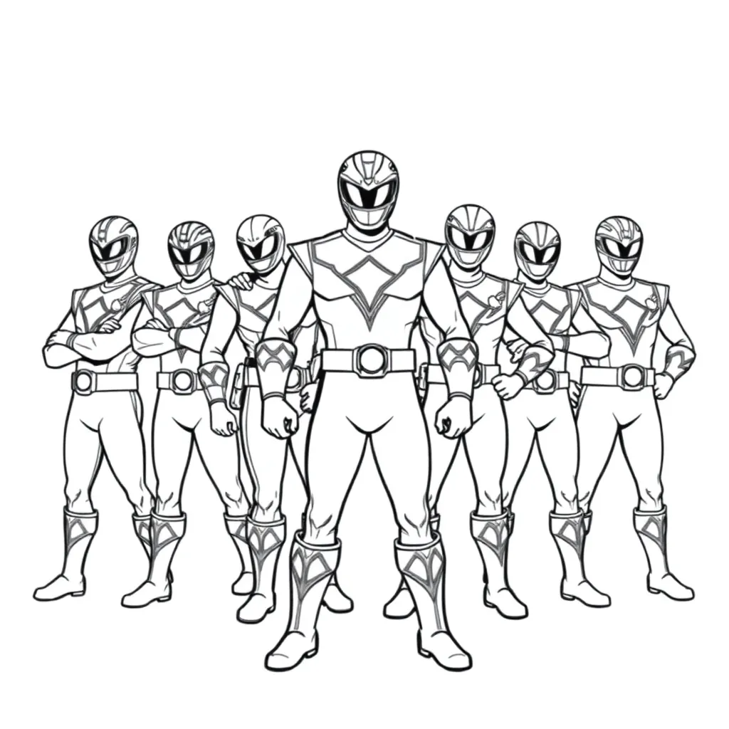 Power Rangers coloring page