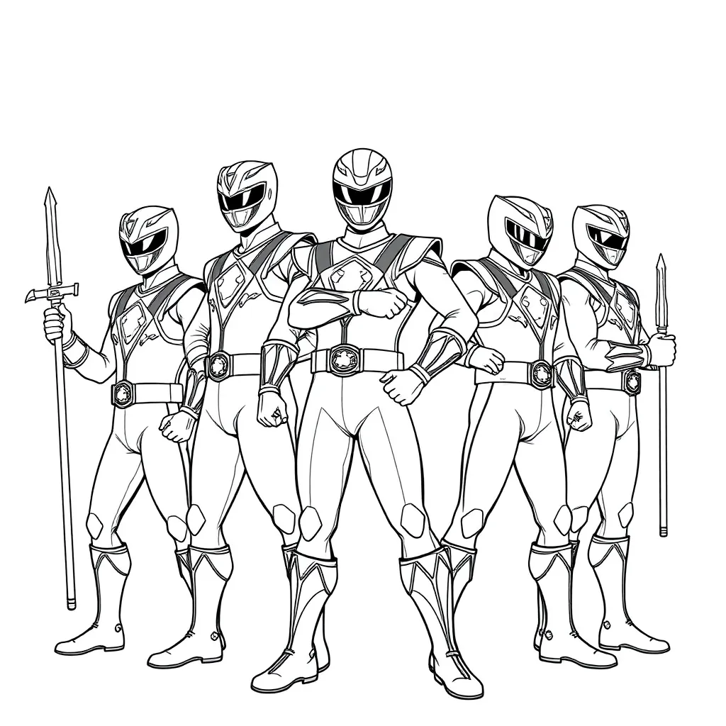 Power Rangers coloring page