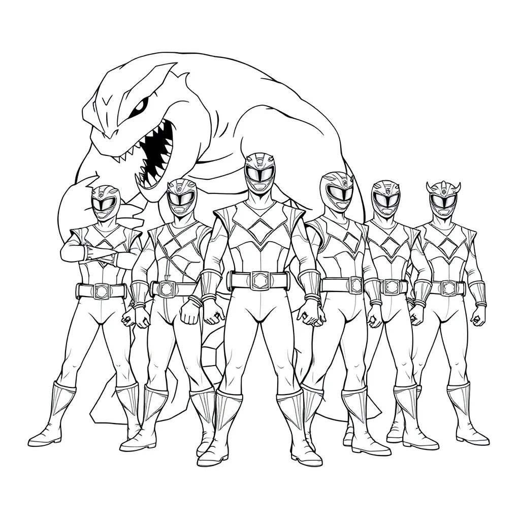 Power Rangers coloring page