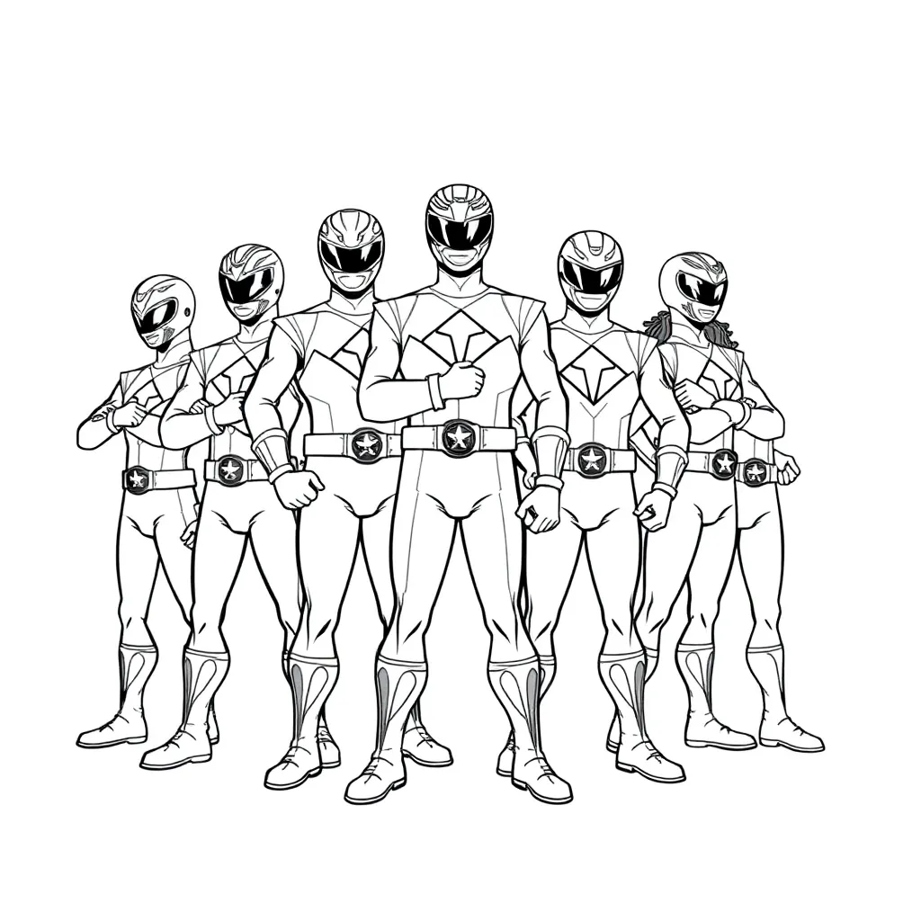 Power Rangers coloring page