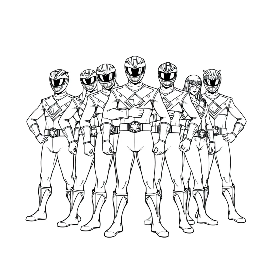 Power Rangers coloring page
