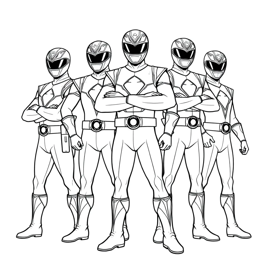Power Rangers coloring page