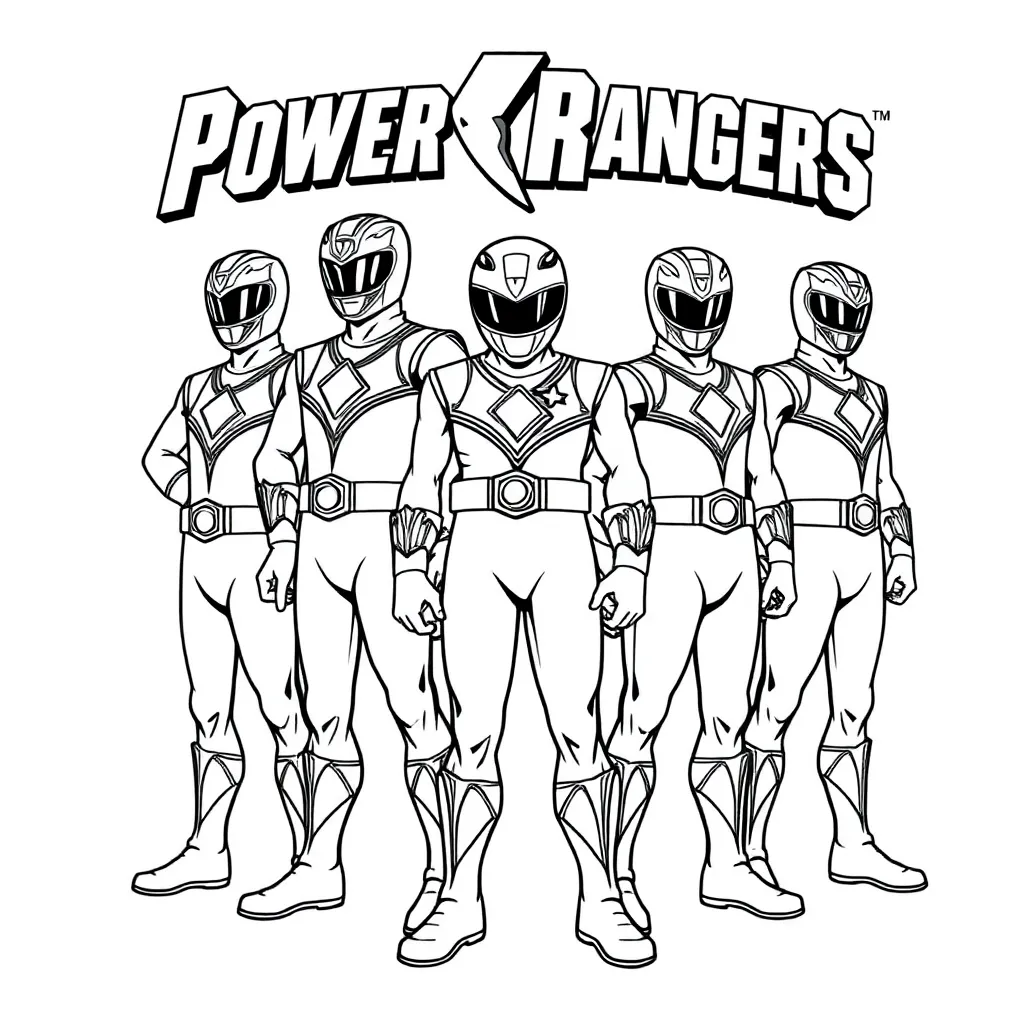 Power Rangers coloring page
