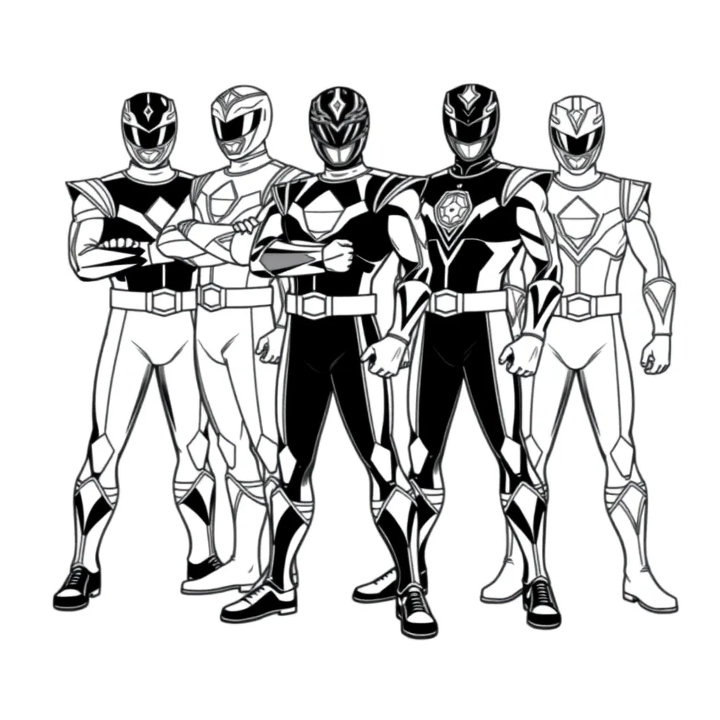 Power Rangers coloring page