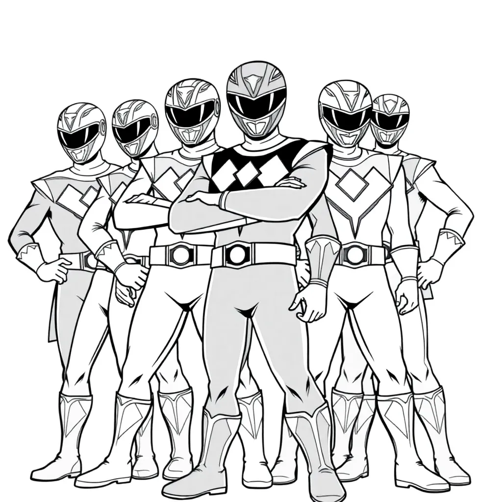 Power Rangers coloring page