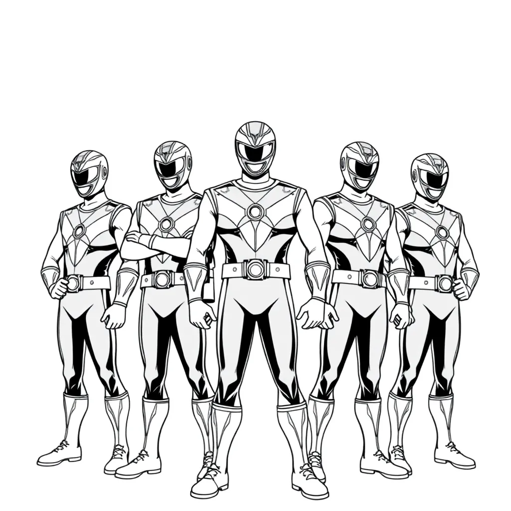 Power Rangers coloring page