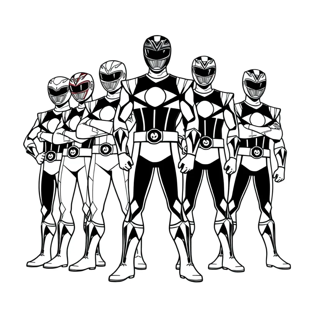 Power Rangers coloring page