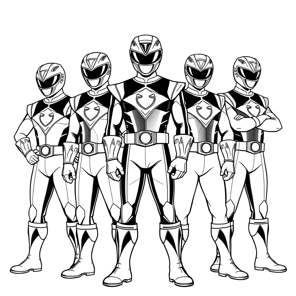 Power Rangers coloring page
