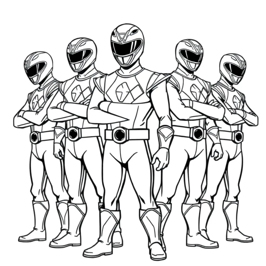 Power Rangers coloring page