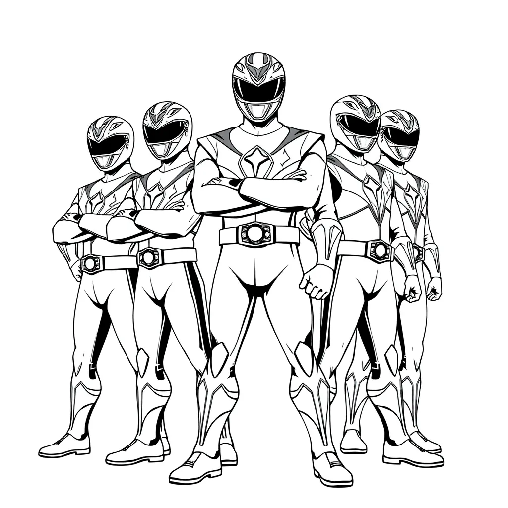 Power Rangers coloring page