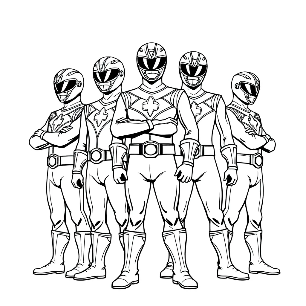 Power Rangers coloring page