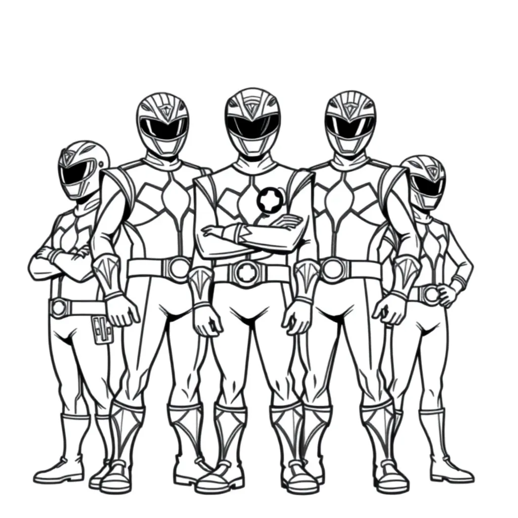 Power Rangers coloring page