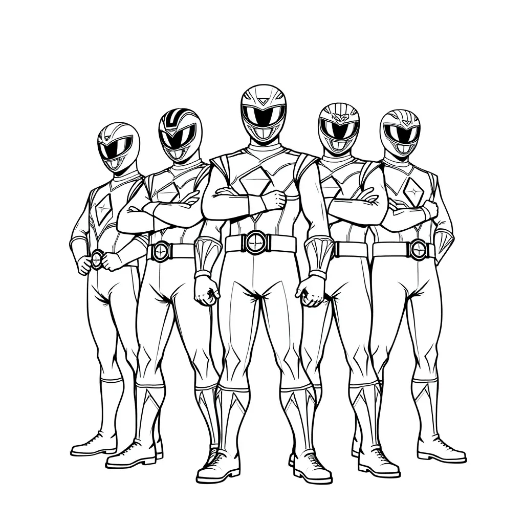 Power Rangers coloring page