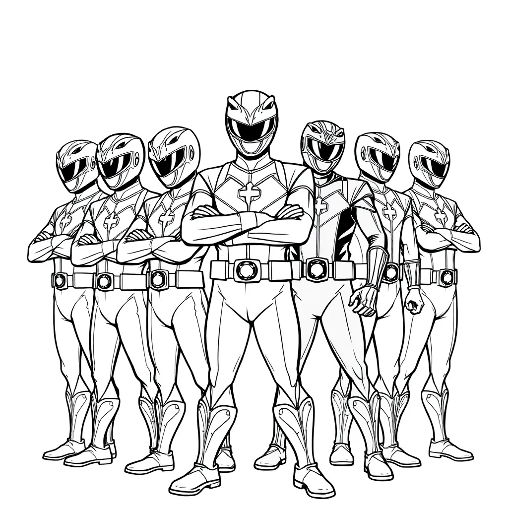 Power Rangers coloring page