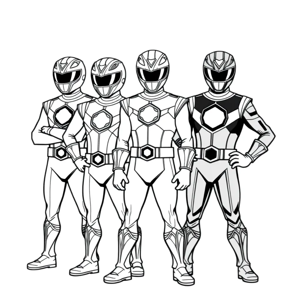 Power Rangers coloring page