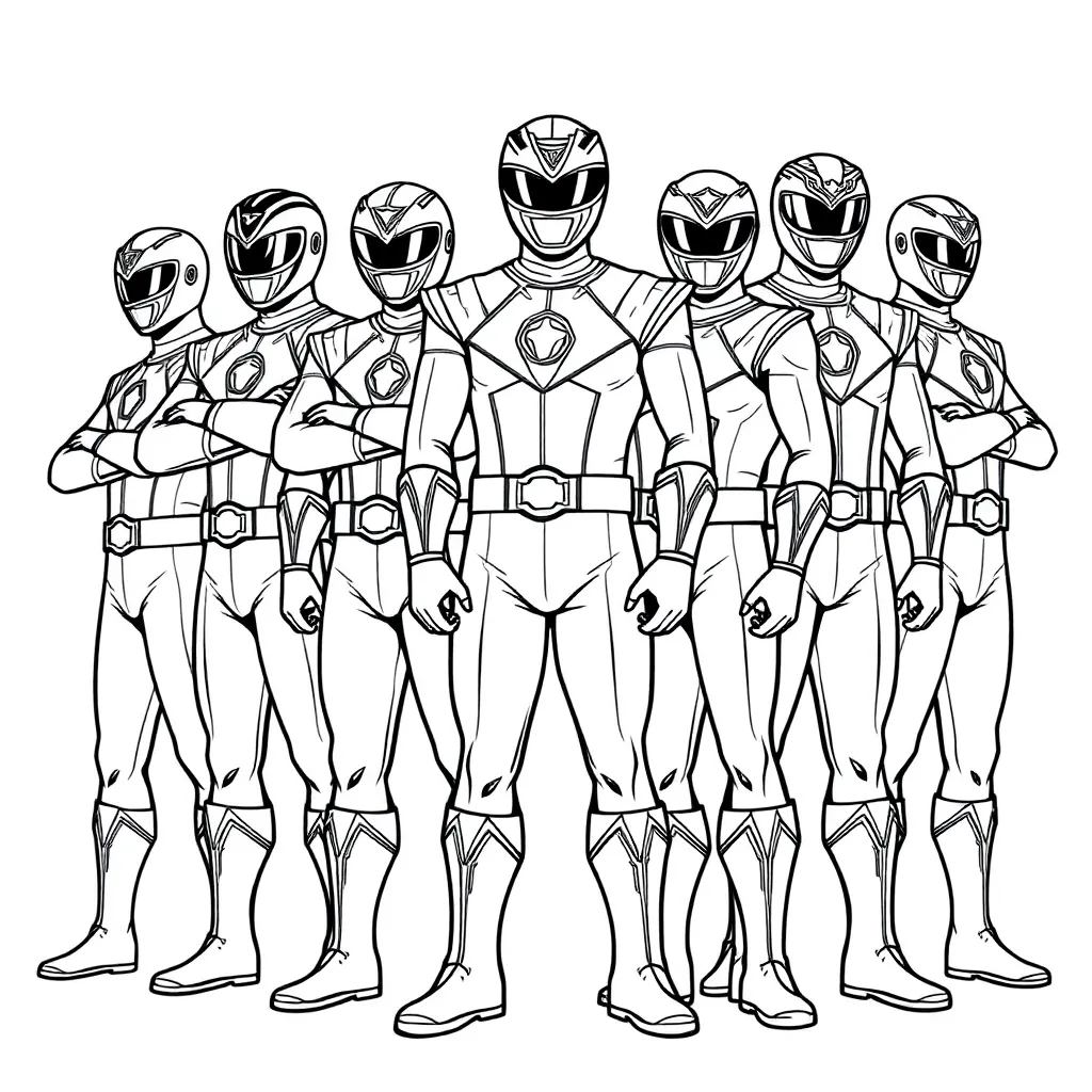 Power Rangers coloring page