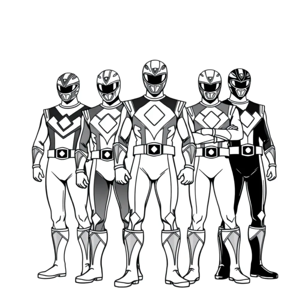 Power Rangers coloring page