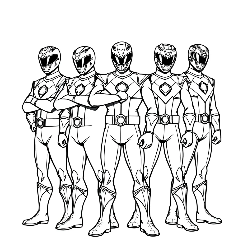 Power Rangers coloring page