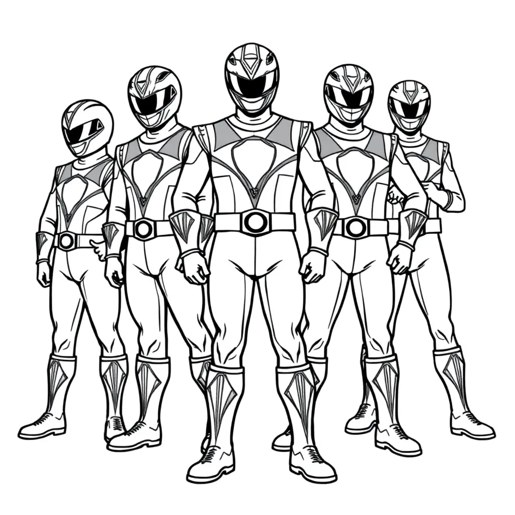 Power Rangers coloring page