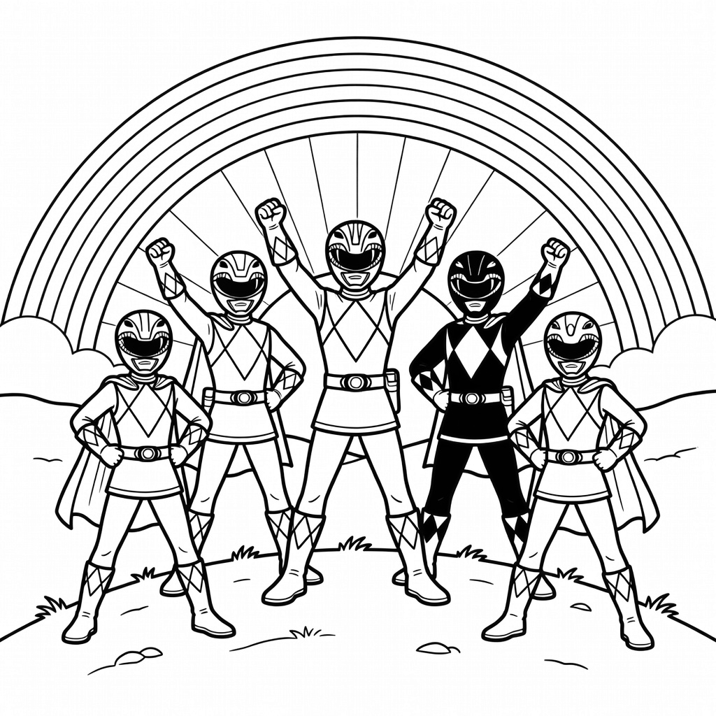 Power Rangers coloring page
