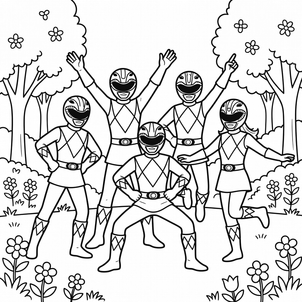 Power Rangers coloring page
